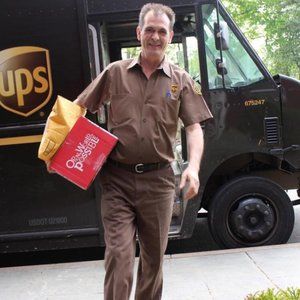 UPS Brown Mens Pants 46x36 Cotton Blend Flat Front